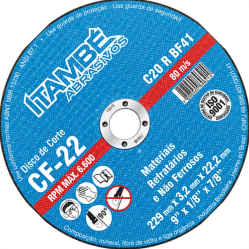 Disco Corte Itambe Refr 2T 9X7/8 Cf22 Disco Corte Itambe Refr 2T 9X7/8 Cf22