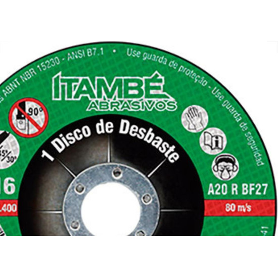Disco Desbaste Itambe 4.1/2X7/8 Da-16 Disco Desbaste Itambe 4.1/2X7/8 Da-16