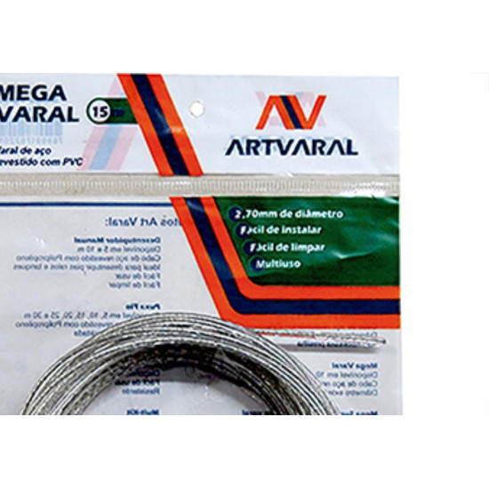 Varal De Aco Mega 15Mt 2,7Mm Varal De Aco Mega 15Mt 2,7Mm