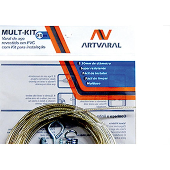 Varal De Aco Multi 20Mt 3,30Mm C/Kit Varal De Aco Multi 20Mt 3,30Mm C/Kit