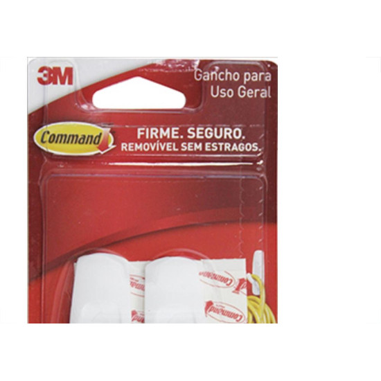 Gancho Adesivo 3M 1,3Kg Md Cartela C/2 Gancho Adesivo 3M 1,3Kg Md Cartela C/2