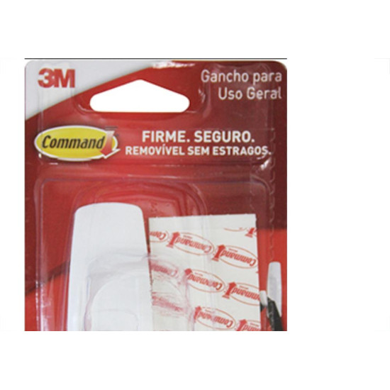 Gancho Adesivo 3M 2,3Kg Gd Cartela C/1 Gancho Adesivo 3M 2,3Kg Gd Cartela C/1