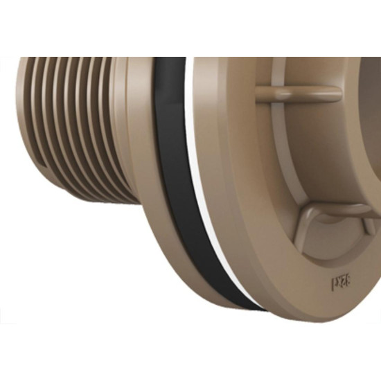 Adaptador C/Flange Pvc Fortlev E 1.1/2 Marrom - Kit C/5 Unidades Adaptador C/Flange Pvc Fortlev E 1.1/2 Marrom - Kit C/5 Unidades