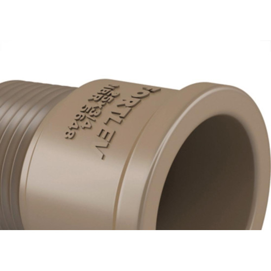 Adaptador Curto Fortlev 3/4 Marrom - Kit C/50 Unidades