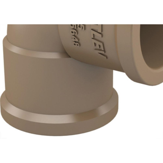 Cotovelo Fortlev PVC Liso Liso 1X90 Marrom - Kit C/25 Unidades