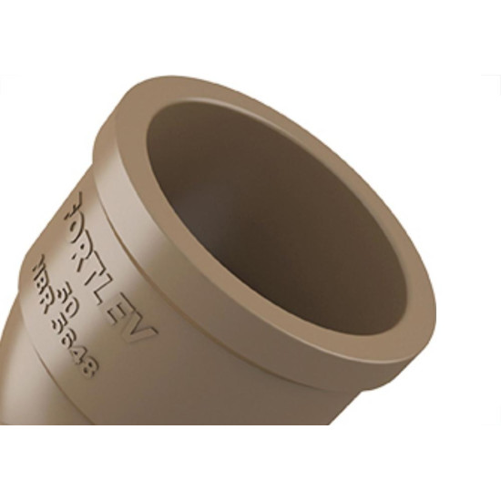 Cotovelo Fortlev PVC Liso Liso I 1X45 Marrom - Kit C/10 Unidades