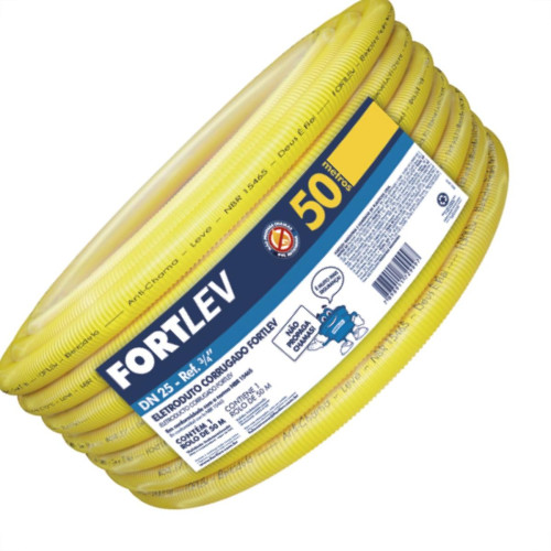 Conduite Corrugado Amarelo.Fortlev 3/4 Rl/50 Conduite Corrugado Amarelo.Fortlev 3/4 Rl/50