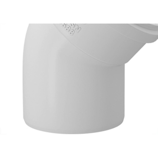 Cotovelo Esgoto Fortlev 75X45 Branco - Kit C/10 Unidades