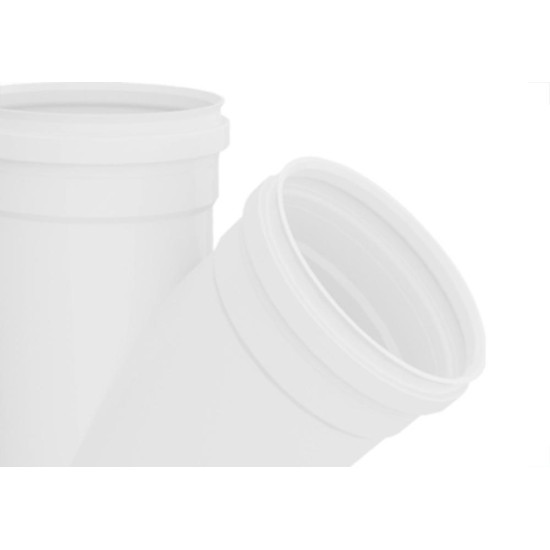 Juncao Esgoto Fortlev 100X100 Branco - Kit C/10 Unidades