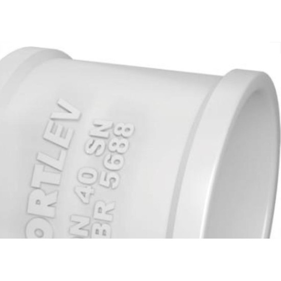 Luva Esgoto Fortlev 40 X 40 Branco - Kit C/20 Unidades