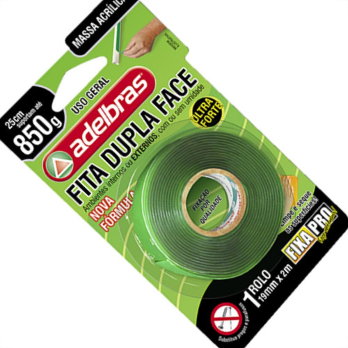 Fita Dupla-Face Adelbras F.Pro 19Mmx2
