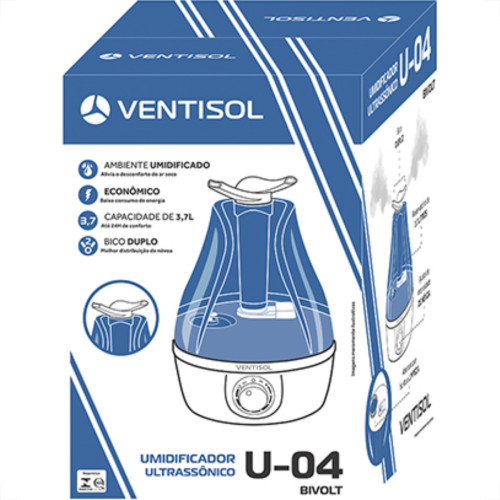 Umidificador Ventisol Ultrasonic 3,7L Bivolt Umidificador Ventisol Ultrasonic 3,7L Bivolt
