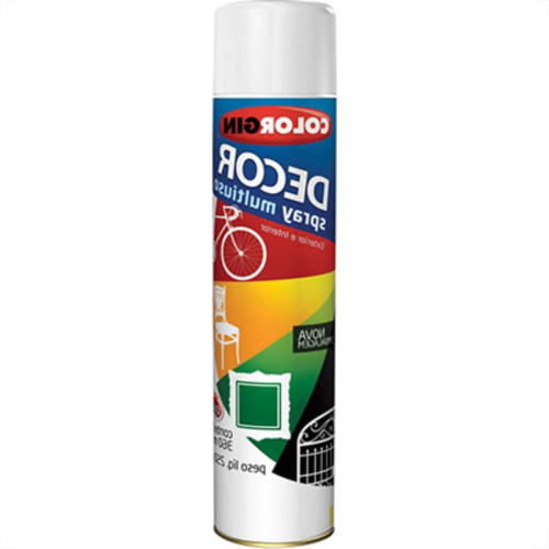 Spray Colorgin Decor Branco Fosco 360Ml 8841 - Kit C/6 LA Spray Colorgin Decor Branco Fosco 360Ml 8841 - Kit C/6 LA
