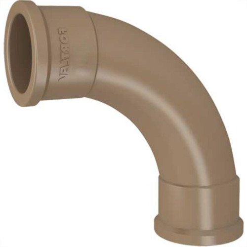 Curva Fortlev PVC Liso Liso 1 X 90 Marrom - Kit C/10 Unidades Curva Fortlev PVC Liso Liso 1 X 90 Marrom - Kit C/10 Unidades