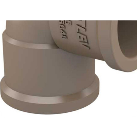 Cotovelo Fortlev PVC Liso Liso D 1.1/4 X 90 Marrom - Kit C/10 Unidades