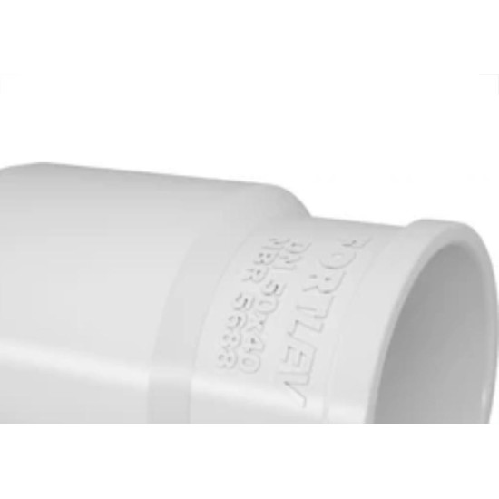Luva Esgoto Fortlev Red.50 X 40 Branco - Kit C/20 Unidades