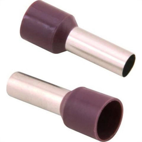 Terminal Pre-Isol Ilhos Tub E10-12 Marrom - Kit C/100 Unidades Terminal Pre-Isol Ilhos Tub E10-12 Marrom - Kit C/100 Unidades