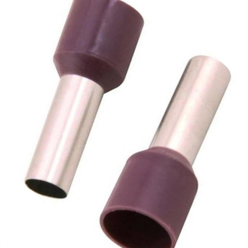 Terminal Pre-Isol Ilhos Tub E10-12 Marrom - Kit C/100 Unidades Terminal Pre-Isol Ilhos Tub E10-12 Marrom - Kit C/100 Unidades
