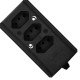 Tomada Barra Intern.B Tripla 2P+T20A Preto Tomada Barra Intern.B Tripla 2P+T20A Preto