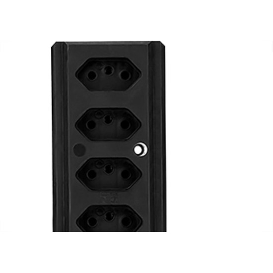 Tomada Barra Intern.D Quint 2P+T 20A Preto
