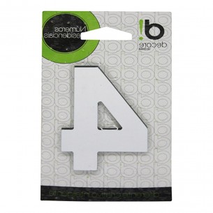 Numero Alum Espelhado Apto 4 Decore 7Cm