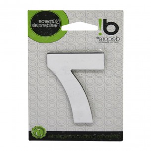 Numero Alum Espelhado Apto 7 Decore 7Cm