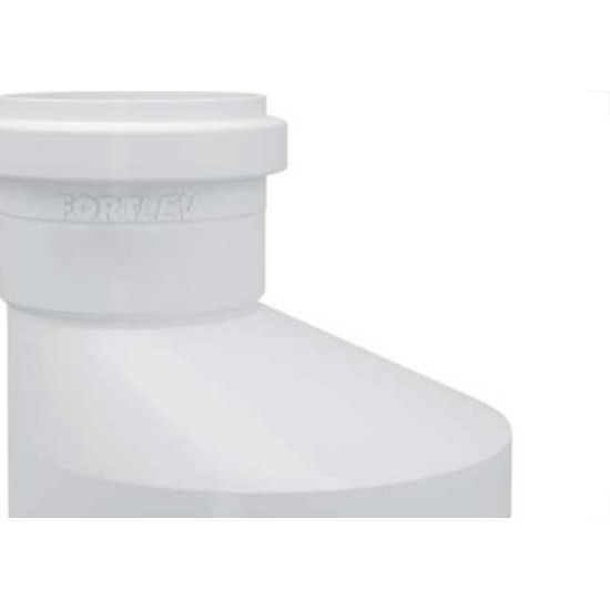 Reducao Esgoto Fortlev 100 X 75 Branco - Kit C/10 Unidades