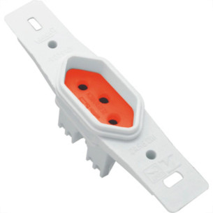 Kit C/2 - Conjunto Radial Pollar 1901377 1Tomada 20A Vermelho S/P