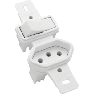 Kit C/2 - Conjunto Radial Pollar 1901137 1S 1Tomada 10A S/P