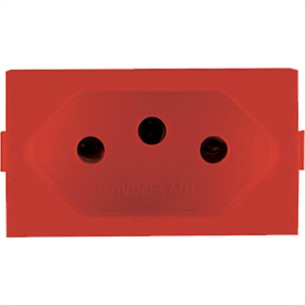 Kit C/3 - Modulo Peesa Alfa 1445V Tomada 20A Vermelho