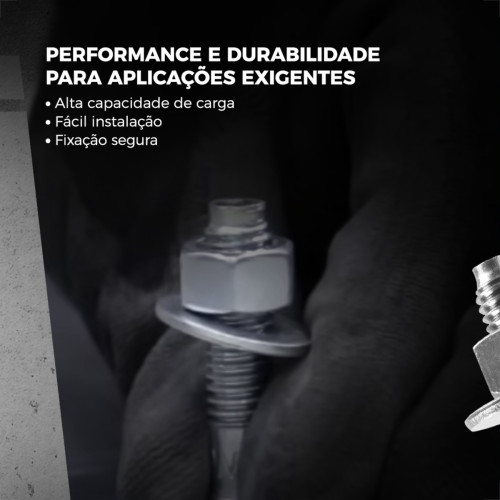 Chumbador. Fixador Aco Ancora Pba 3/8 X 3 - Kit C/25 Unidades