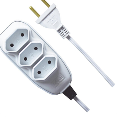 Extensao Ilumi Pl 0,75 05Mt 10A Branco 17921 Extensao Ilumi Pl 0,75 05Mt 10A Branco 17921