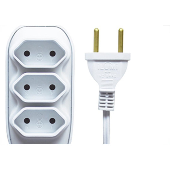 Extensao Ilumi Pl 0,75 05Mt 10A Branco 17921 Extensao Ilumi Pl 0,75 05Mt 10A Branco 17921