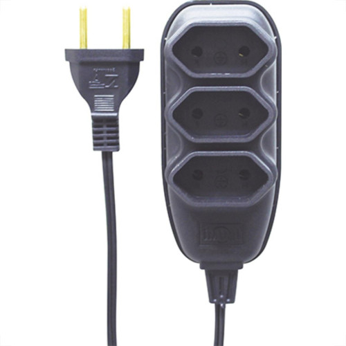 Extensao Ilumi Pl 0,75 05Mt 10A Preto 17922 Extensao Ilumi Pl 0,75 05Mt 10A Preto 17922