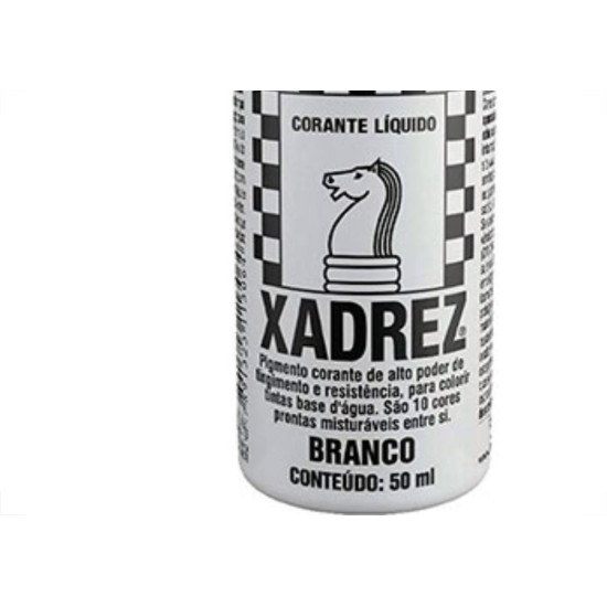 Corante Xadrez 50Ml Branco - Kit C/12 Unidades