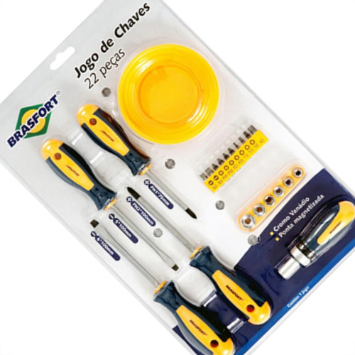 Jogo Chave Fenda_Phil/Catrac Brasfort 22P Jogo Chave Fenda_Phil/Catrac Brasfort 22P