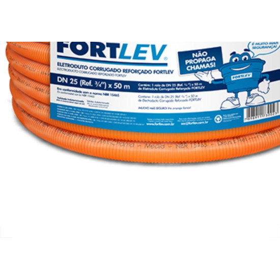 Conduite Corrugado Laranja Fortlev 1 Rl25
