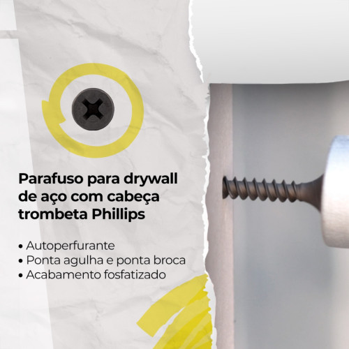 Parafuso Drywall Tromb/Agulha Dta 35 X 25 - Kit C/10 Centos