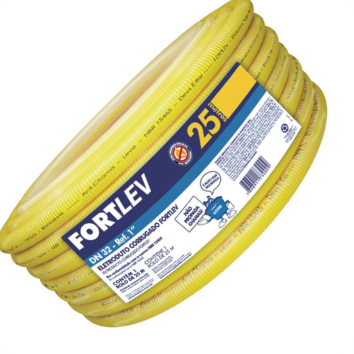 Conduite Corrugado Amarelo.Fortlev 1 Rl/25 Conduite Corrugado Amarelo.Fortlev 1 Rl/25
