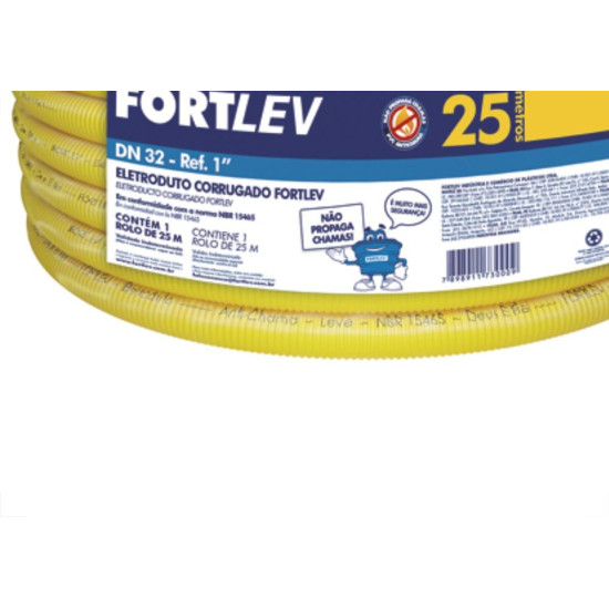 Conduite Corrugado Amarelo.Fortlev 1 Rl/25 Conduite Corrugado Amarelo.Fortlev 1 Rl/25