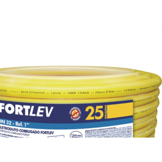 Conduite Corrugado Amarelo.Fortlev 1 Rl/25 Conduite Corrugado Amarelo.Fortlev 1 Rl/25