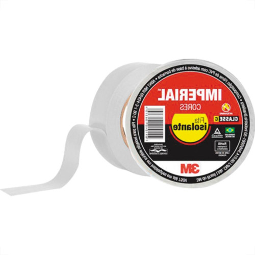 Fita Isolante 3M Imperial 10Mx18 Branca - Kit C/10 Unidades