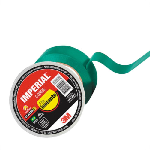 Fita Isolante 3M Imperial 10M X 18 Verde - Kit C/10 Unidades