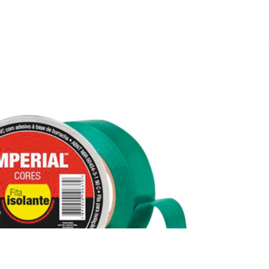 Fita Isolante 3M Imperial 10M X 18 Verde - Kit C/10 Unidades