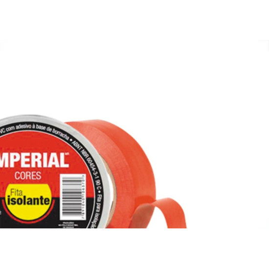 Fita Isolante 3M Imperial 10M X 18 Verme - Kit C/10 Unidades