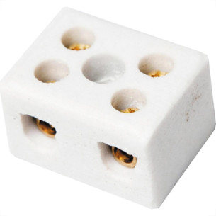 Conector Brasfort Porcelana 06Mm Bif 8607 - Kit C/100 Unidades
