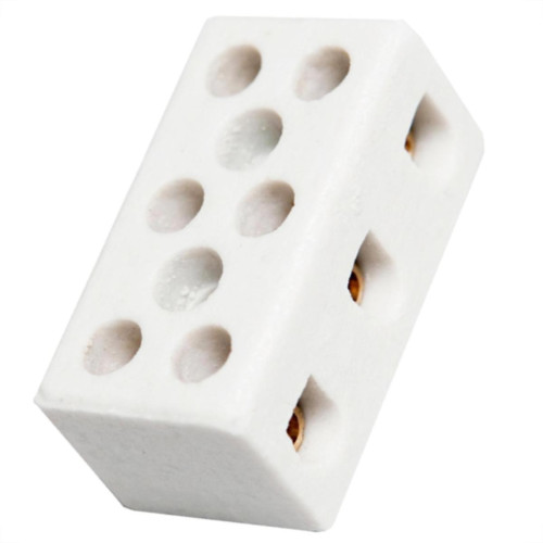 Conector Brasfort Porcelana 06Mm Trifasico 8608 - Kit C/100 Unidades