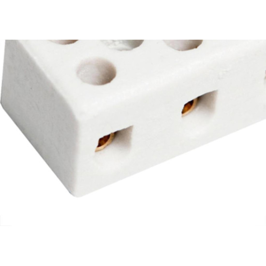 Conector Brasfort Porcelana 06Mm Trifasico 8608 - Kit C/100 Unidades