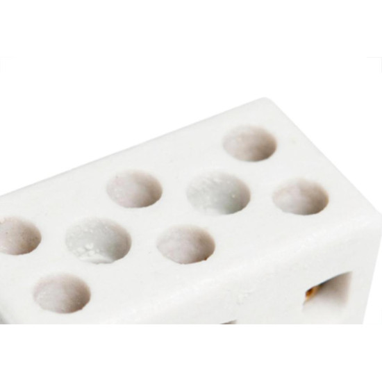 Conector Brasfort Porcelana 06Mm Trifasico 8608 - Kit C/100 Unidades