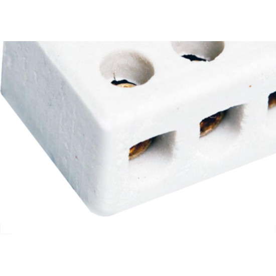 Conector Brasfort Porcelana 10Mm Trifasico 8610 - Kit C/50 Unidades Conector Brasfort Porcelana 10Mm Trifasico 8610 - Kit C/50 Unidades